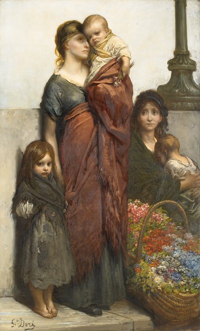 Flower Sellers of London by Gustave Dore